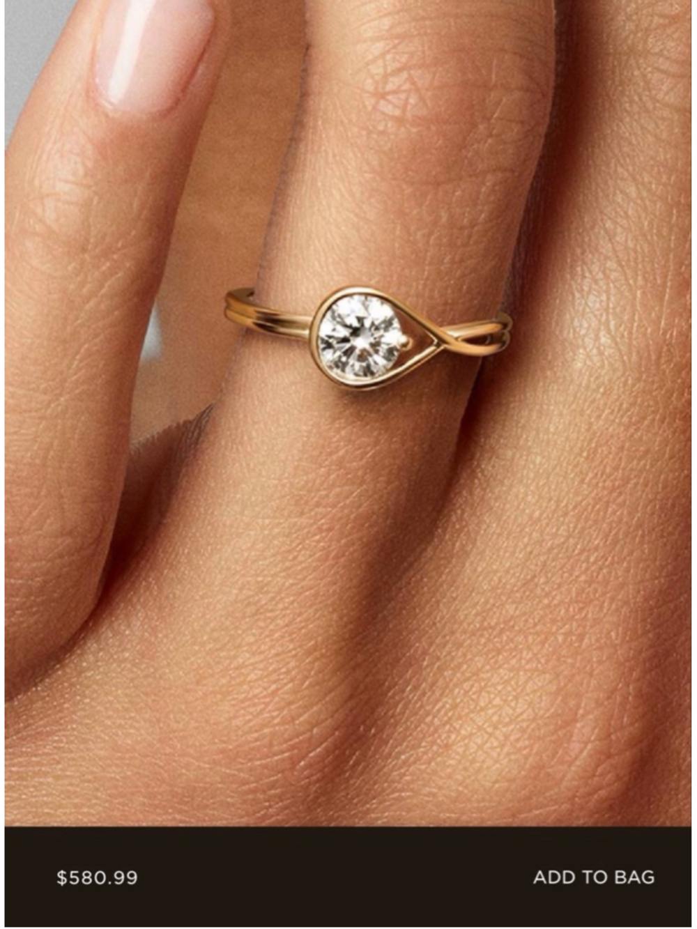 Pandora Infinite 14k Gold Lab-grown Diamond 0.75 ct TW Ring Size 58 (8.5) - Picture 12 of 12